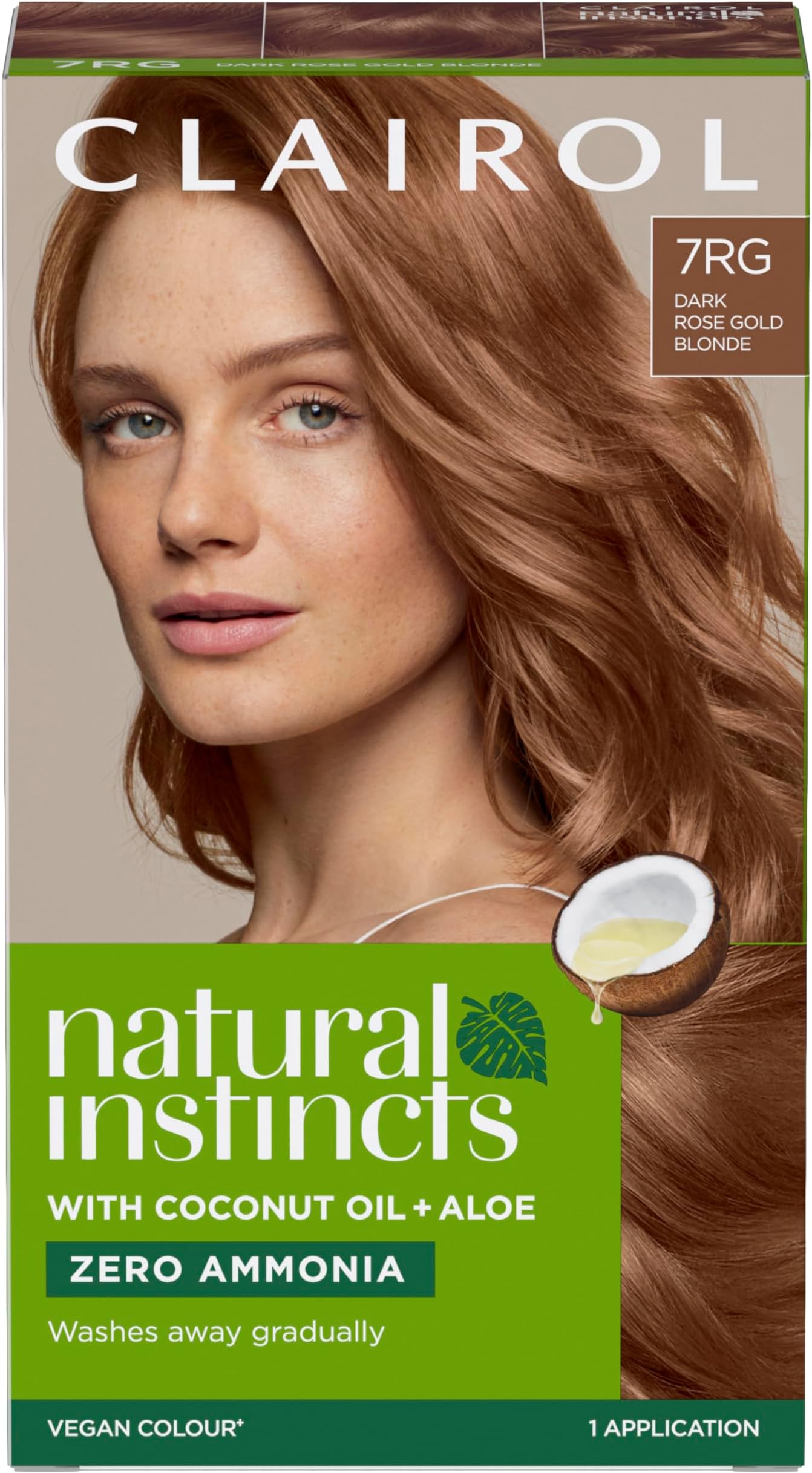 Natural Instincts Semi-Permanent No Ammonia Hair Dye, 7RG Dark Rose Gold Blonde