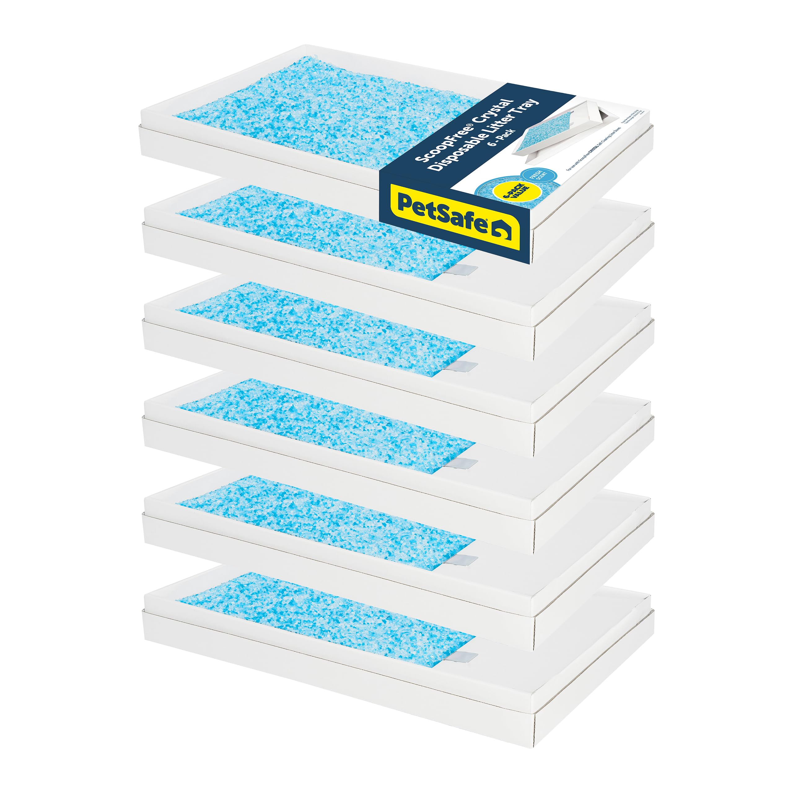 Photo 1 of ***FACTORY SEALED***
PetSafe ScoopFree Crystal Litter Tray Refills – Premium Blue Crystals, 6-Pack – Disposable Tray – Includes Leak Protection & Low Tracking Litter – Absorbs Odors on Contact