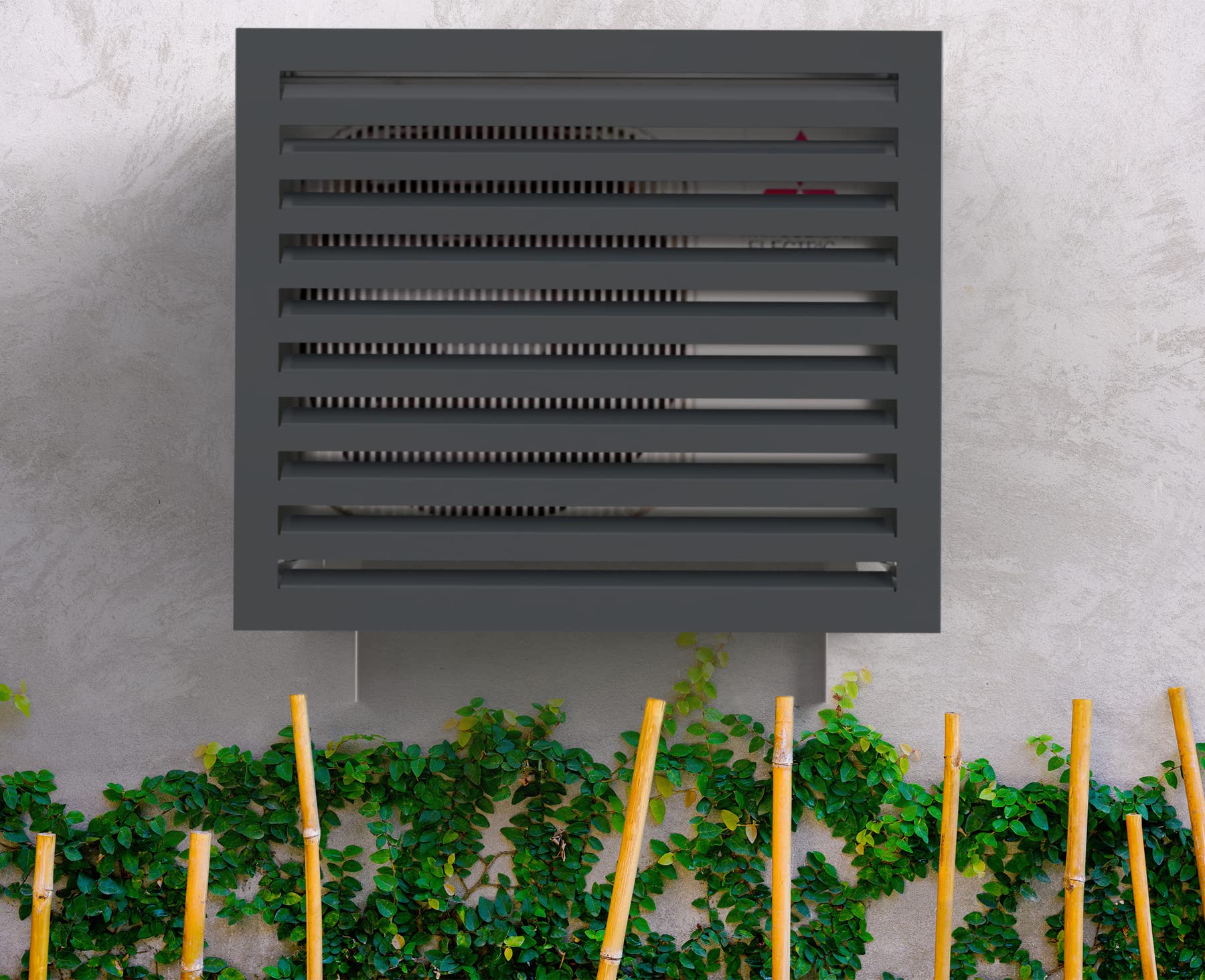 Cover Clima Blade M antracytowa osłona klimatyzacji z kompozytu aluminium, regulowane uchwyty INOX, montaż ścienny, ochrona jednostki zewnętrznej