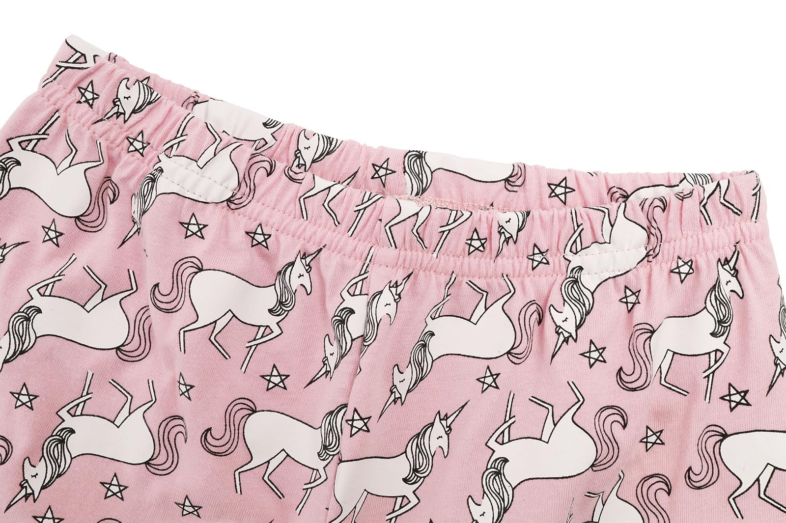 Pigiama natalizio per bambine con unicorno, in cotone, a maniche lunghe, per bambini da 3 a 8 anni, 4 pezzi