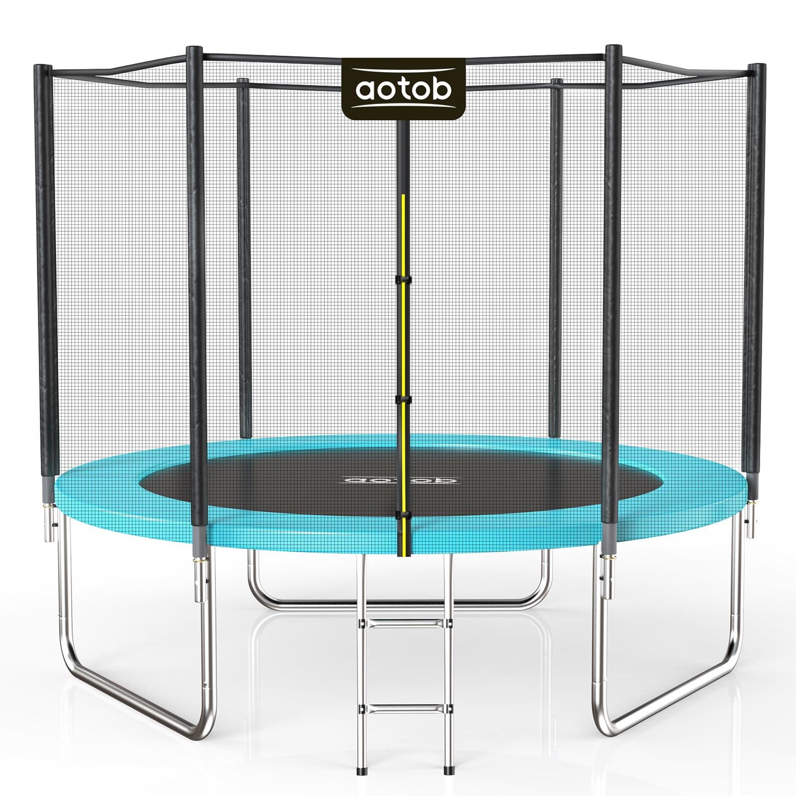 AOTOB Trampoline with Net for Kids Outdoor 8 10 12 14 15FT ASTM 400LBS