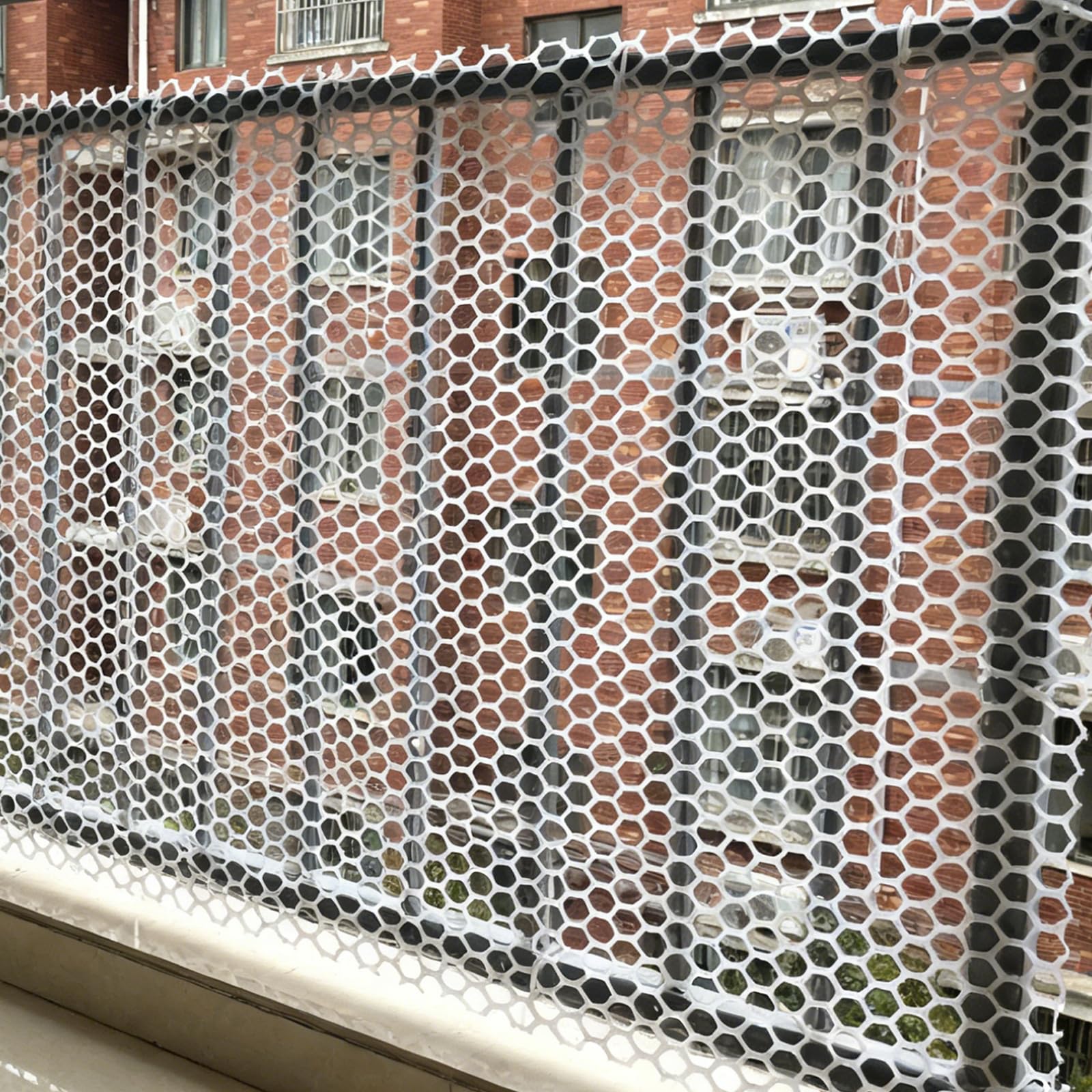 Rouleau de grillage en plastique pour poulailler - 40 cm x 10 m - Grillage hexagonal blanc pour jardin, balcon
