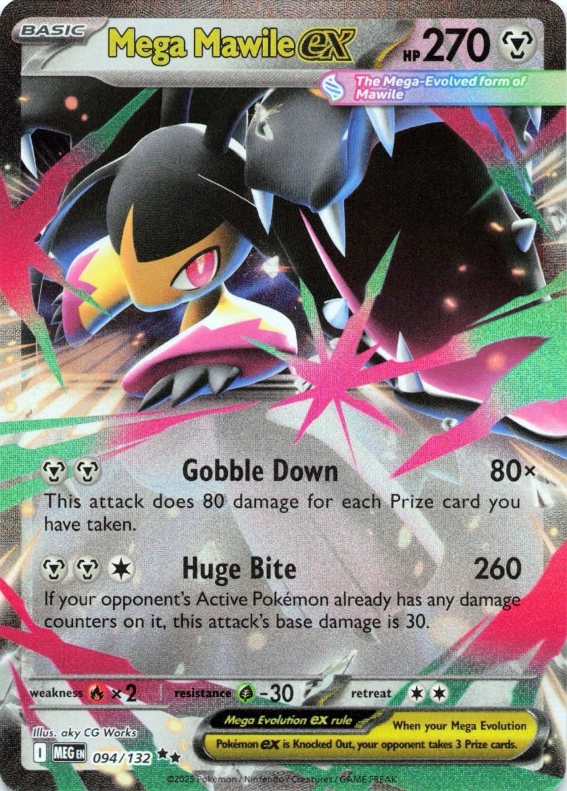 Pokomon - Mega Mawile ex - 094/132 - Double Rare - Mega Evolutions - NM/M