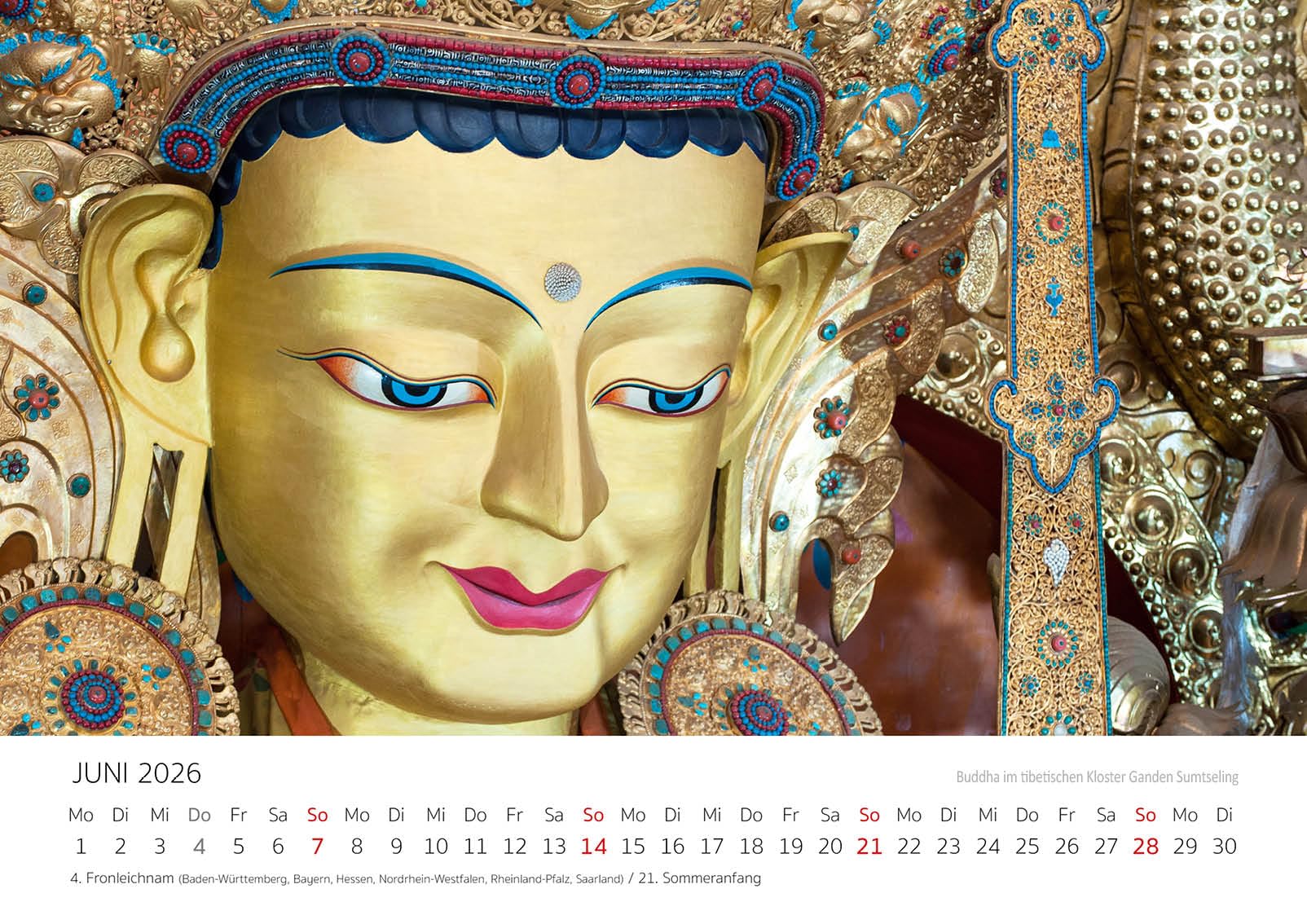 Edition Seidel Premium Kalender Buddha 2026 Format DIN A3 Wandkalender Asien Thailand Bangkok buddhistischer Tempel Mario Weigt