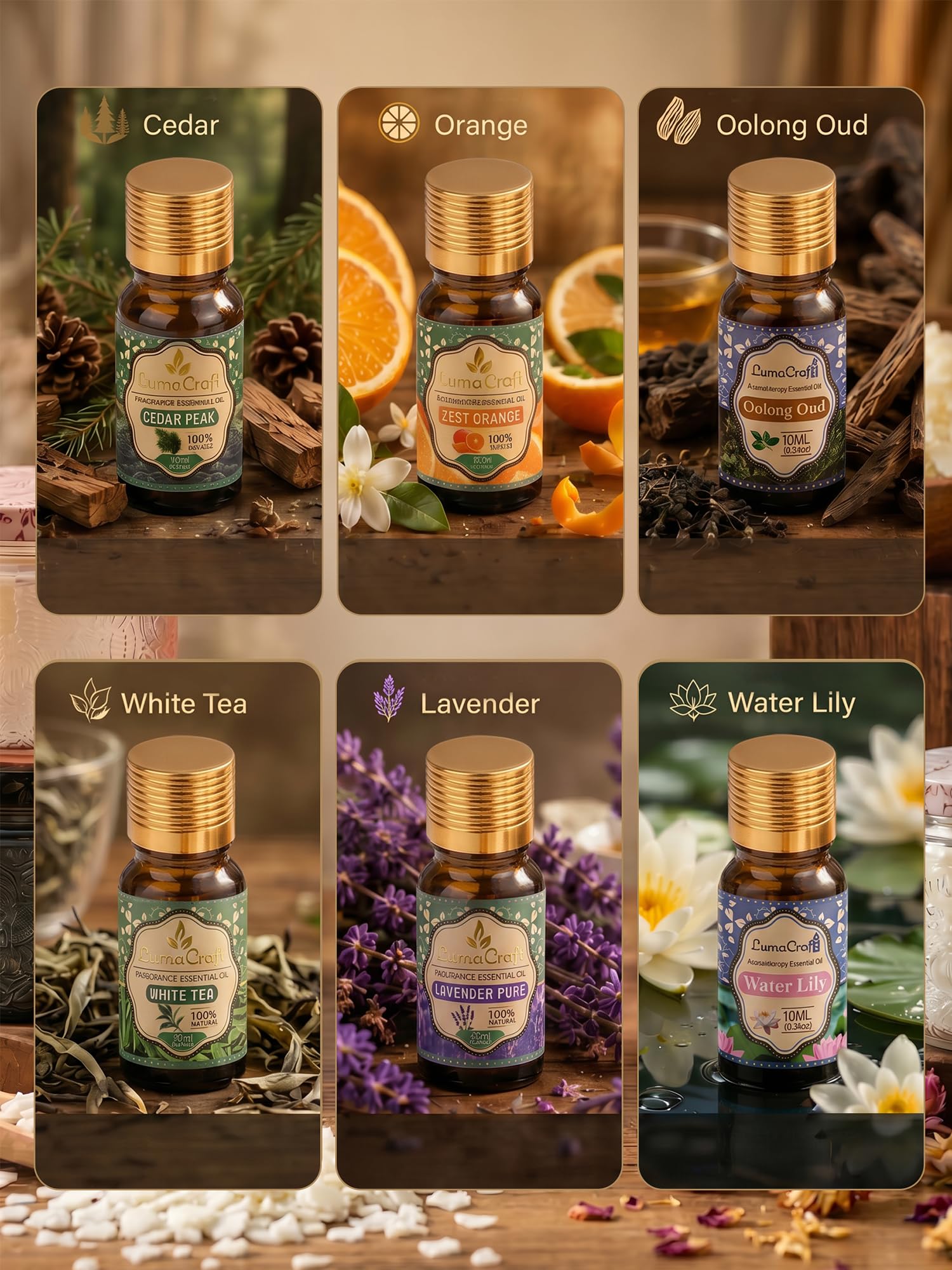 Forniture per la produzione di candele in cera di soia con cera di soia naturale, oli essenziali, tinture per candele e stoppini per candele, regalo fai da te per la casa