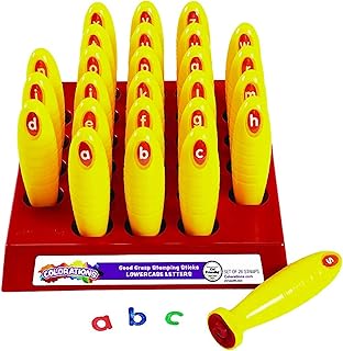Colorations Lowercase Letter Stampers, Easy to Hold & Grasp Stampers, Set of 26, Letter Stampers for Kids, Learn the Alphabet, Letter Recognition, Decorating & Card Making, ABC Stampers for Children