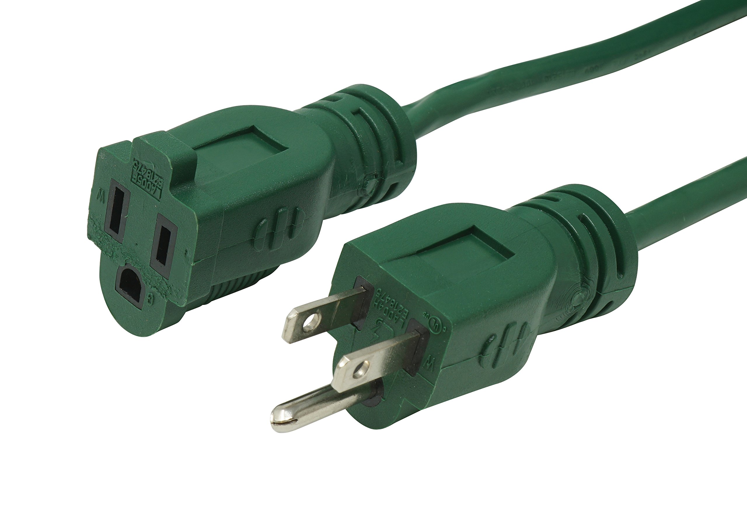 Woods 160001 16/3 SJTW Yard Master - Cable de extensión para paisaje; verde; 20 pies