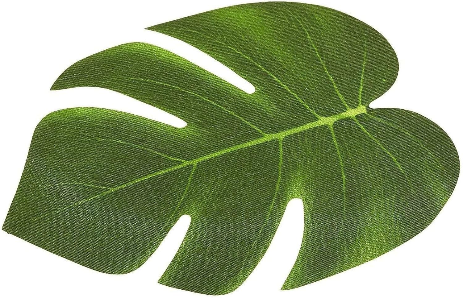 Green Artificial Palm Leaves for Tropical Decor, 8 Inches, 60 Count