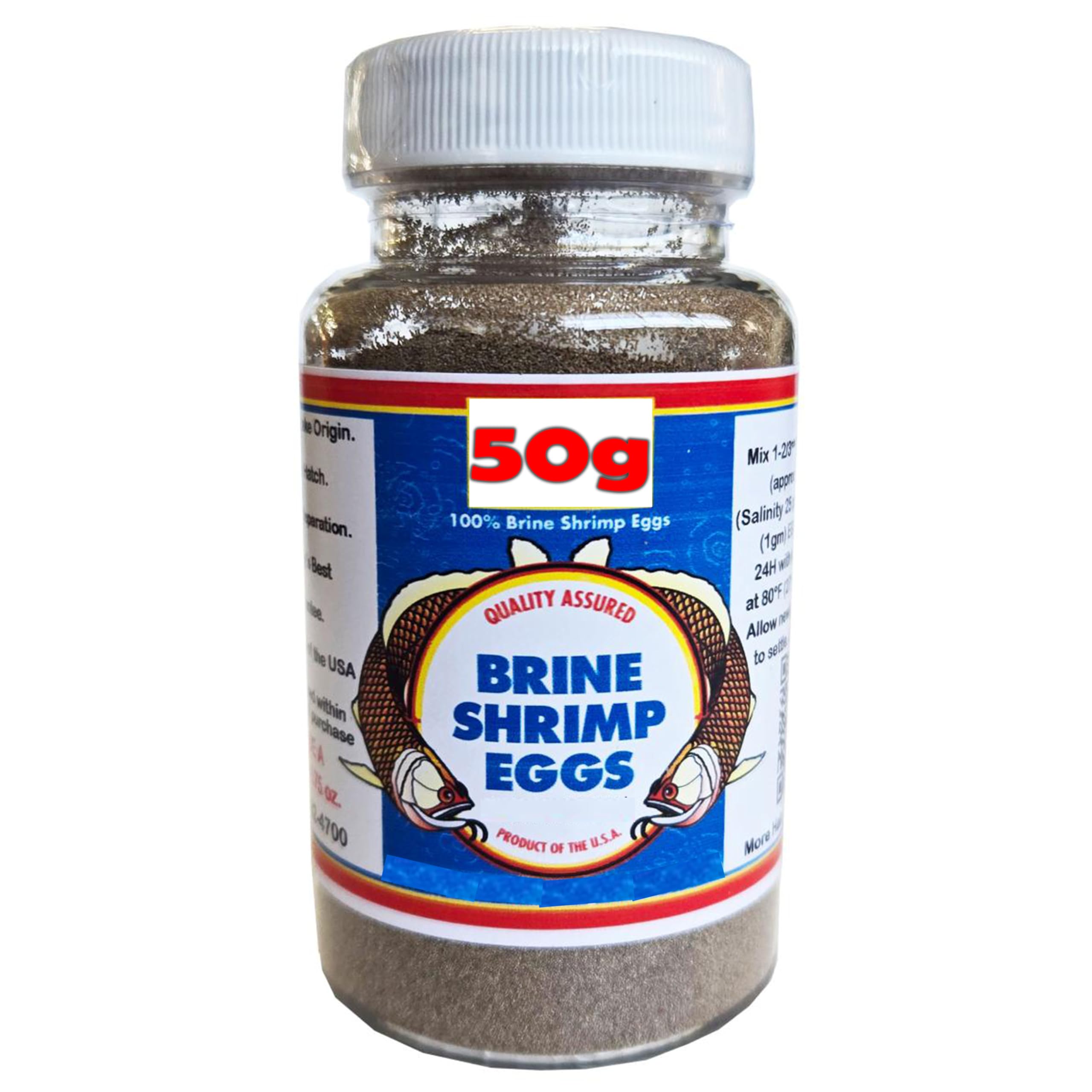 Artemia Brine Shrimp Eggs for hatching PREMIUM GRADE 95% Live Food for Aquarium Fish Fry - 50g