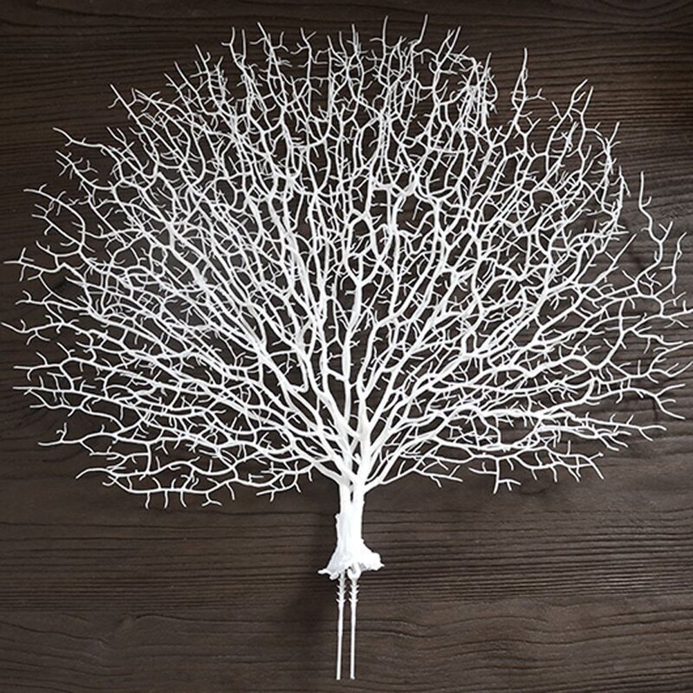 Plante Artificielle de pour décoration d'aquarium (Blanc)