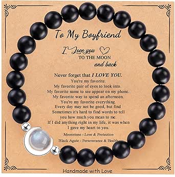 SUNSH Pulsera Para Hombre Piedra Natural Te Quiero 100