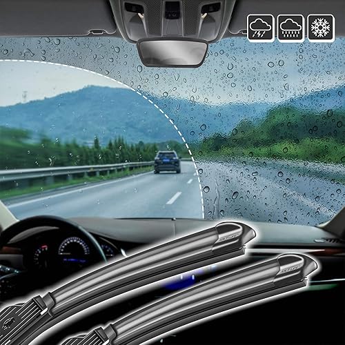 Miniatura 2 de Par de limpiaparabrisas de repuesto para limpiaparabrisas delantero de automóvil de 26 + 14 pulgadas (juego de 2) - Serie Y19F7K8W