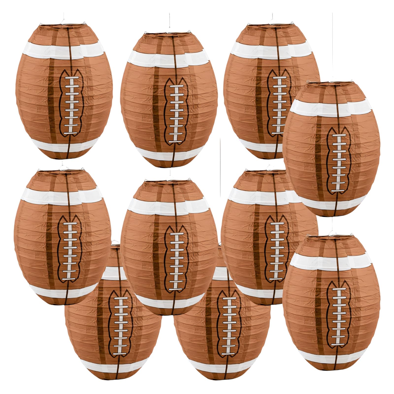 Piceioep Theme Decorative Hanging Lamp Pack of 10 for Festival Event and Gatherings Hanging Football Torches