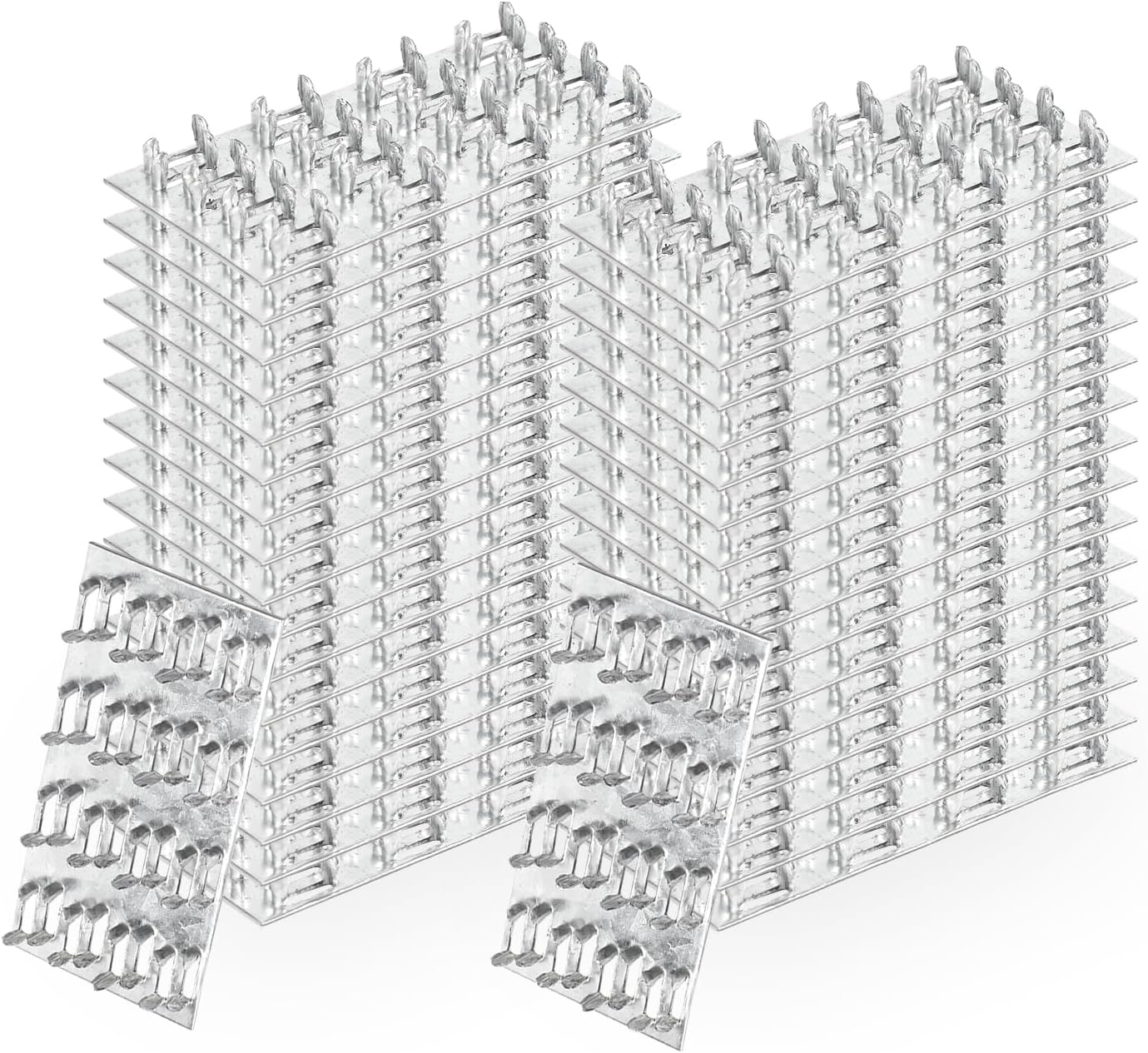 Truss Plates 2x4, 30 Pcs Pronged Truss Mending Plate with Staggered Nail Teeth, Steel Mounting Brackets for Roofing Wood Connector, 20 Ga Thickness