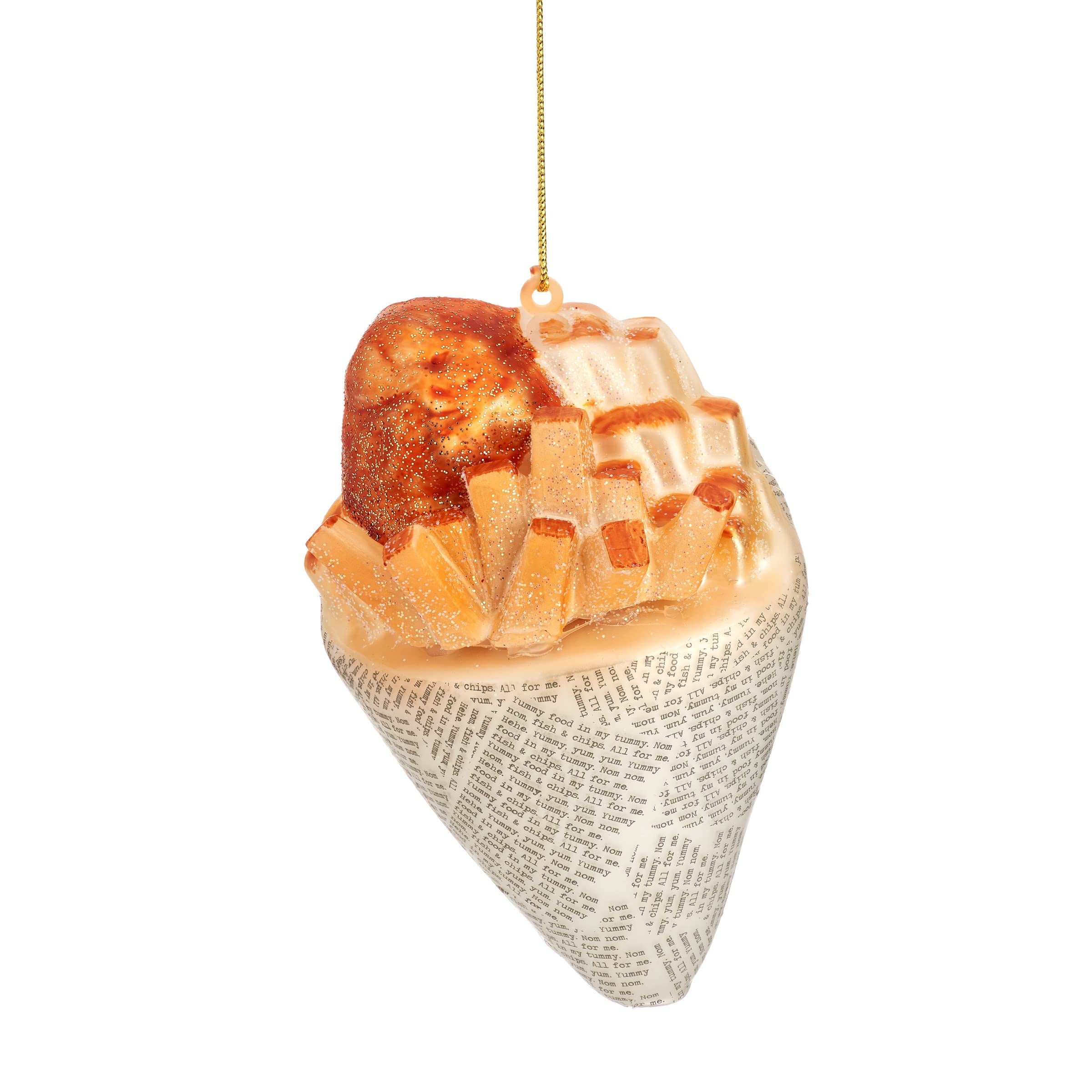 Sass & Belle Christmas Tree Decoration Fish and Chips Novelty Hanging Ornament