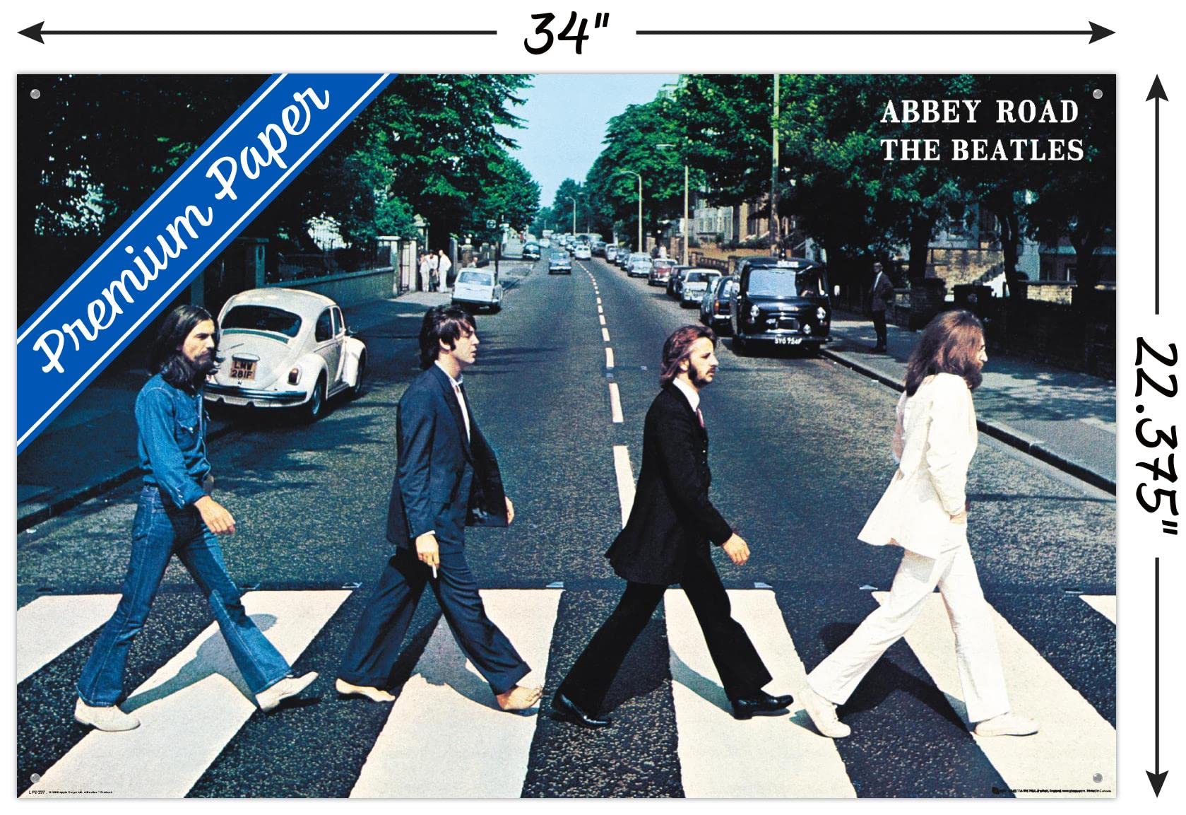 Amazon.co.jp: ビートルズ アビーロード ウォールポスター プッシュ