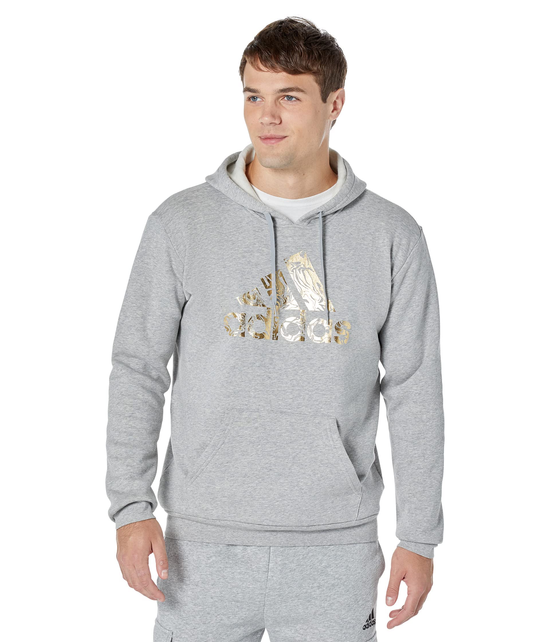 adidas Liquid Foil Pullover Hoodie molleton haut de gamme gris chiné taille LG - 2