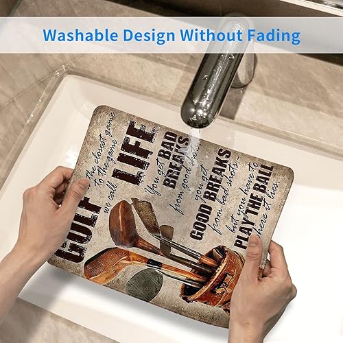 Miniatura 6 de Golf Good Breaks - Alfombrilla de mouse resistente al agua con borde cosido, base de goma antideslizante para oficina, laptop, juegos, trabajo, 7.9