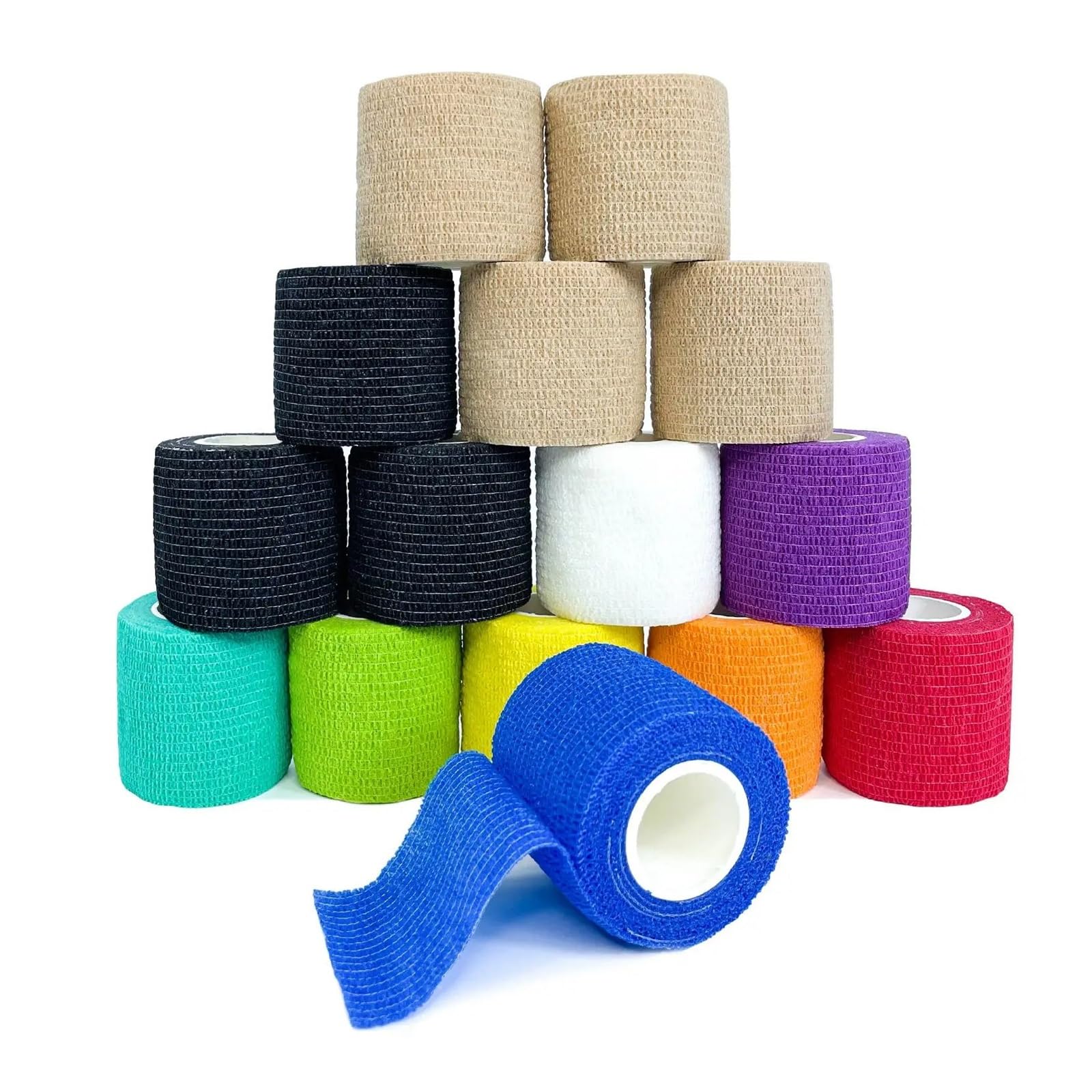 1 rolka 2,5/5/7,5/10 cm * 4,8 m włóknina elastyczna bandaż samoprzylepny spójny bandaż do uprawiania sportu mocowanie palec nadgarstek noga/103