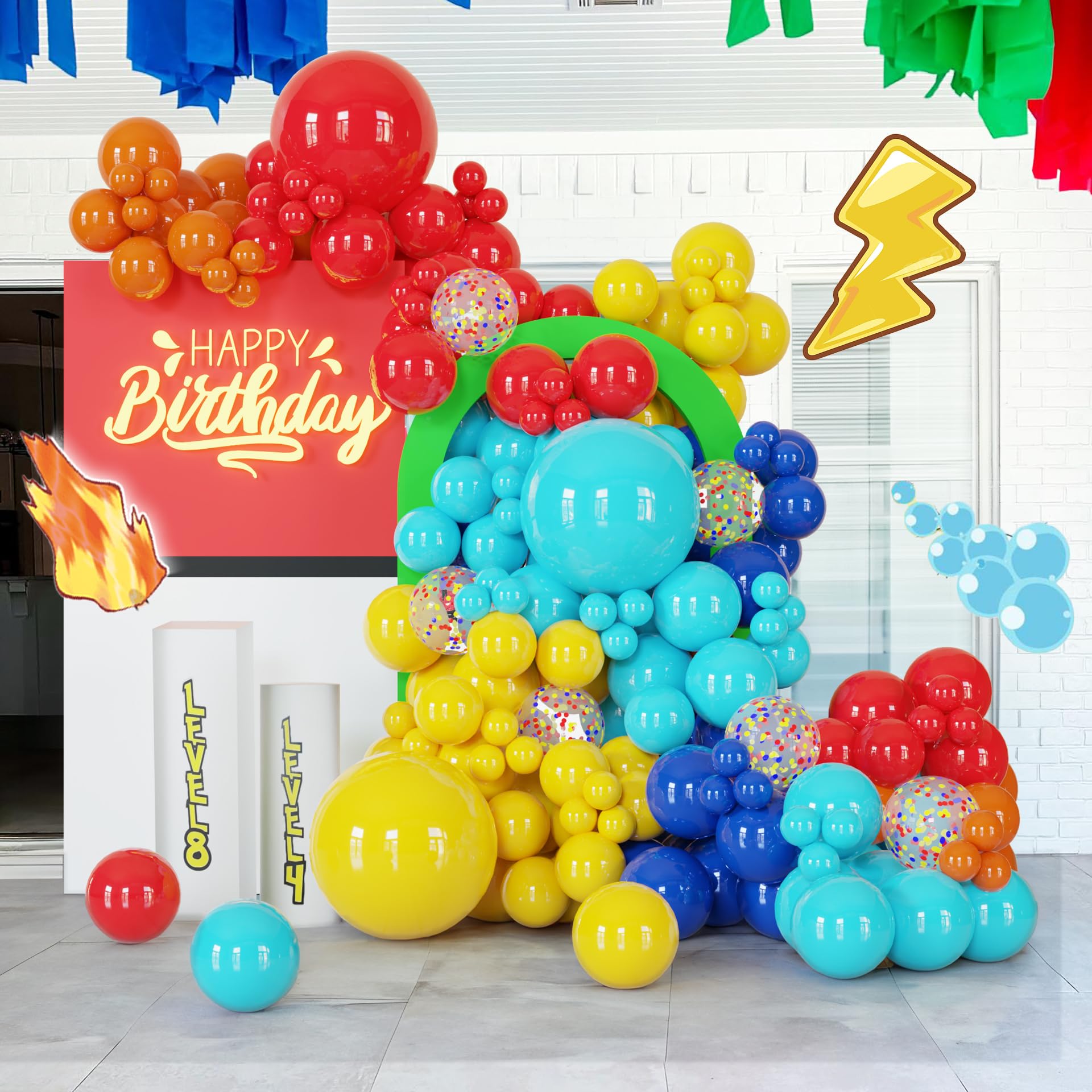 Amazon.com: 142Pcs Primary Color Balloon Kit for Circus & Carnival