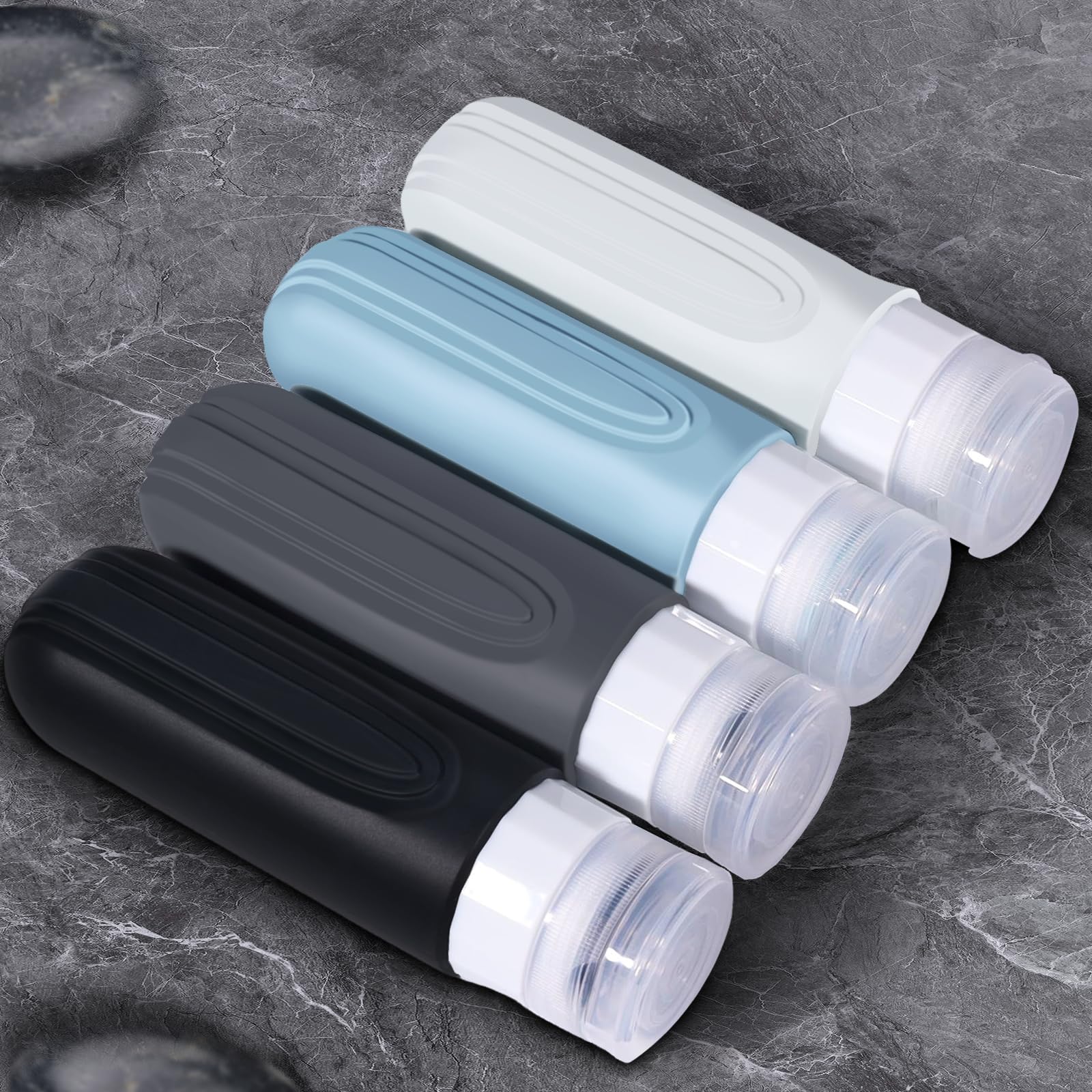 Travel Bottles for Toiletries Tsa Approved Travel Size Toiletries 90ml Travel Containers for Toiletries BPA free Leak Proof Silicone Squeezable Shampoo Liquid Cosmetic Bottles Set Travel Essentials - Image 2