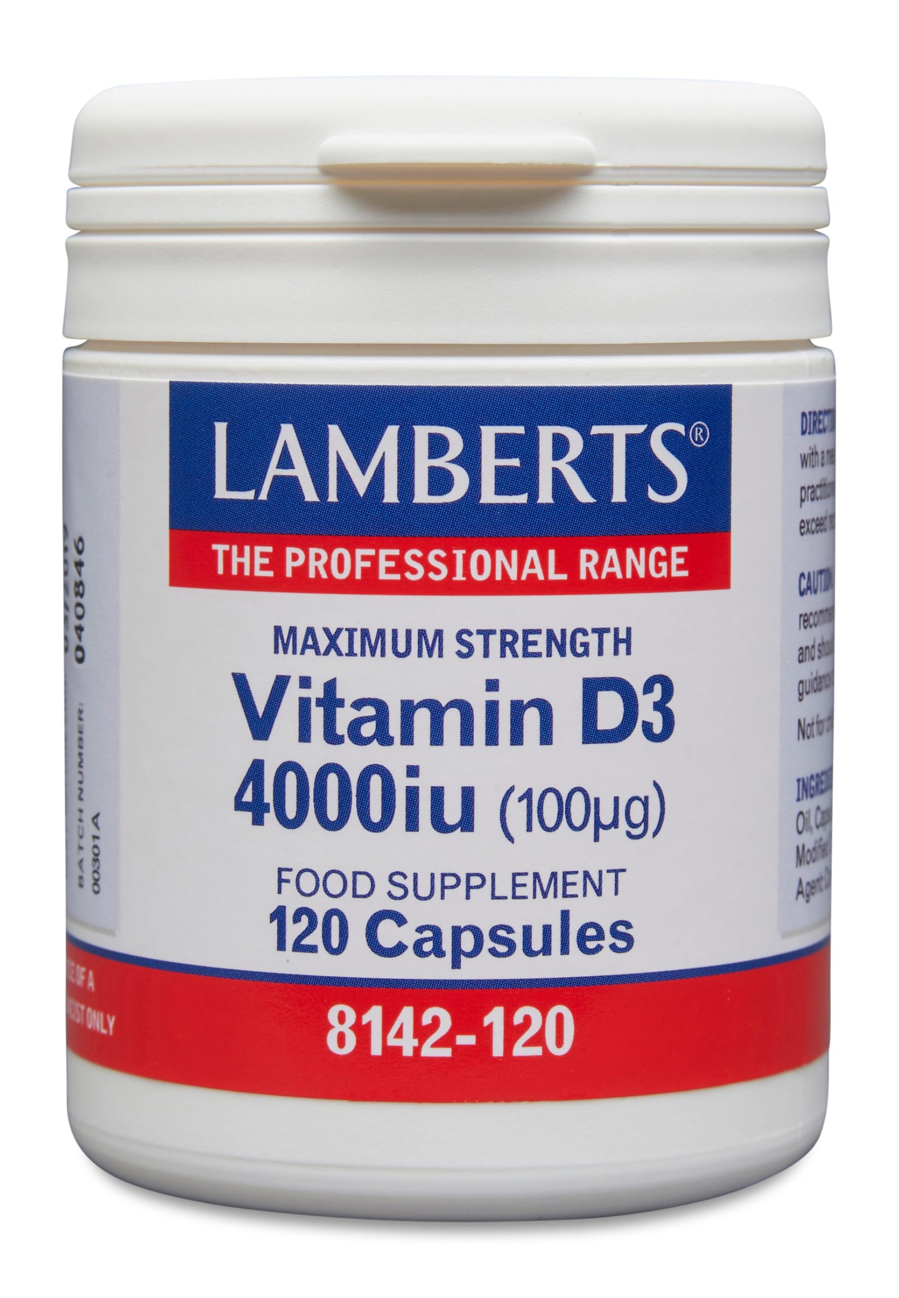 LAMBERTS - VITAMINA D3 4.000ui 120perl L8412120