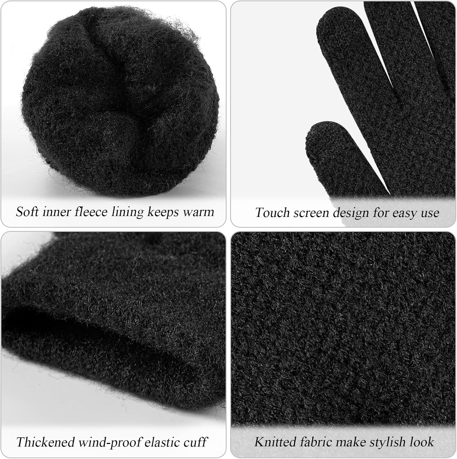 Pleneal Winter Ear Muffs Gloves for Women, Foldable Faux Fur Earmuffs Touchscreen Gloves Warmer Covers Headband Cold Weather - Image 5