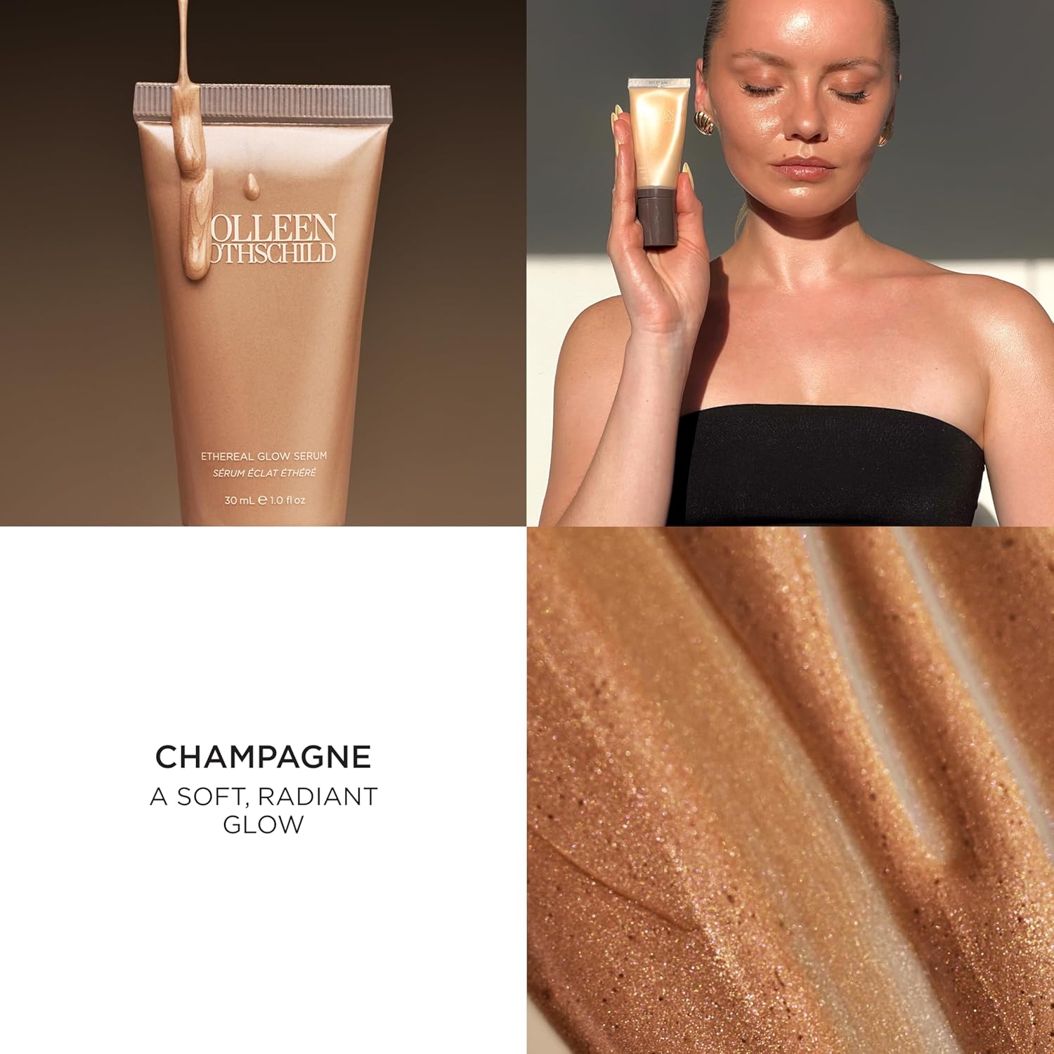 Colleen Rothschild Ethereal Glow Serum – Skincare-Packed Radiance Elixir – Hydrating, Barrier Strengthening, Soft-Focus Glow, 2 Shades for All Skin Types - Image 4