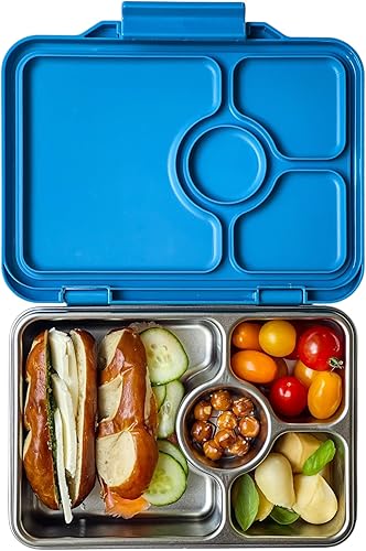 Yumbox Prêt - Caja Bento de Acero Inoxidable, A Prueba de Fugas, Contenedor de Almuerzo Reutilizable para Niños y Adultos, Apta para Sándwiches y