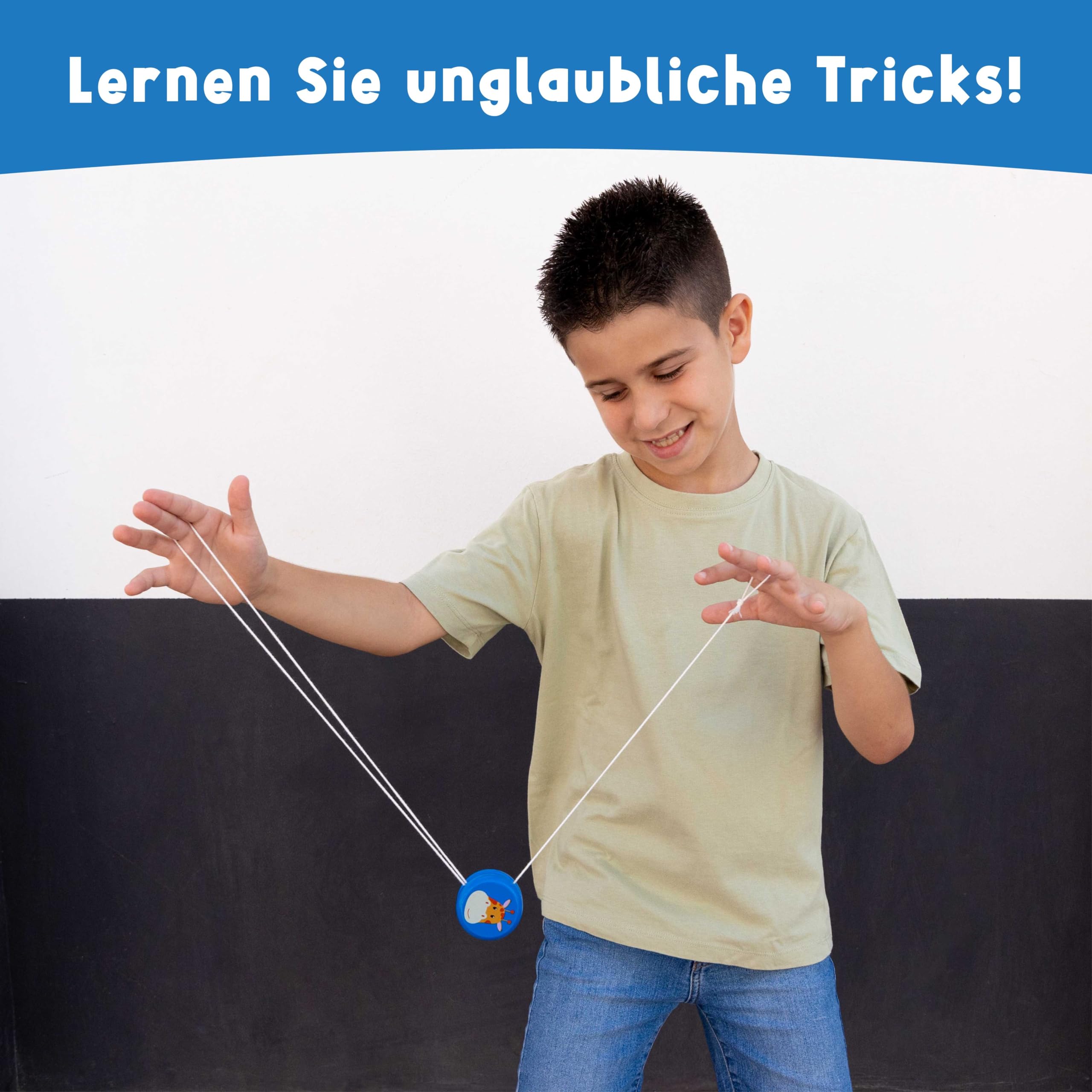 BONNYCO JoJo Kinder Mitgebsel Kindergeburtstag Gastgeschenke Tiere 16 Stück. JoJo Holz, Kleine Geschenke für Kinder. Give Aways Kindergeburtstag, Mitgebsel Set. Pinata Füllung, Yoyo Mitbringsel
