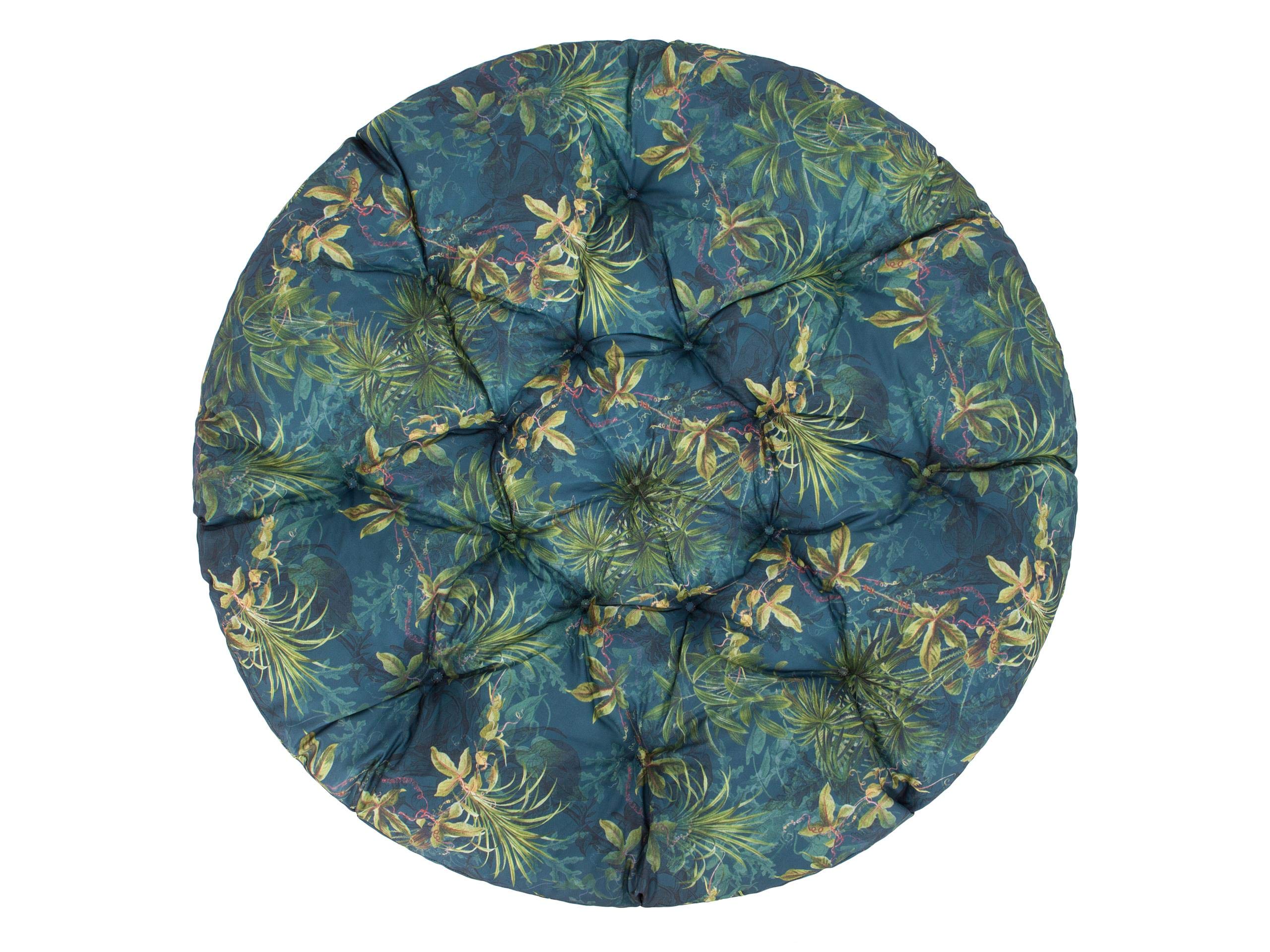 Imbottitura per poltrona Papasan, cuscino di ricambio, diametro 114 cm, cuscino imbottito, made in EU, motivo: erba verde
