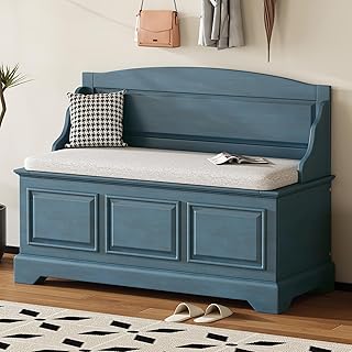 Knocbel Rustic Entry Storage Bench with Hidden Compartments and Removabl...