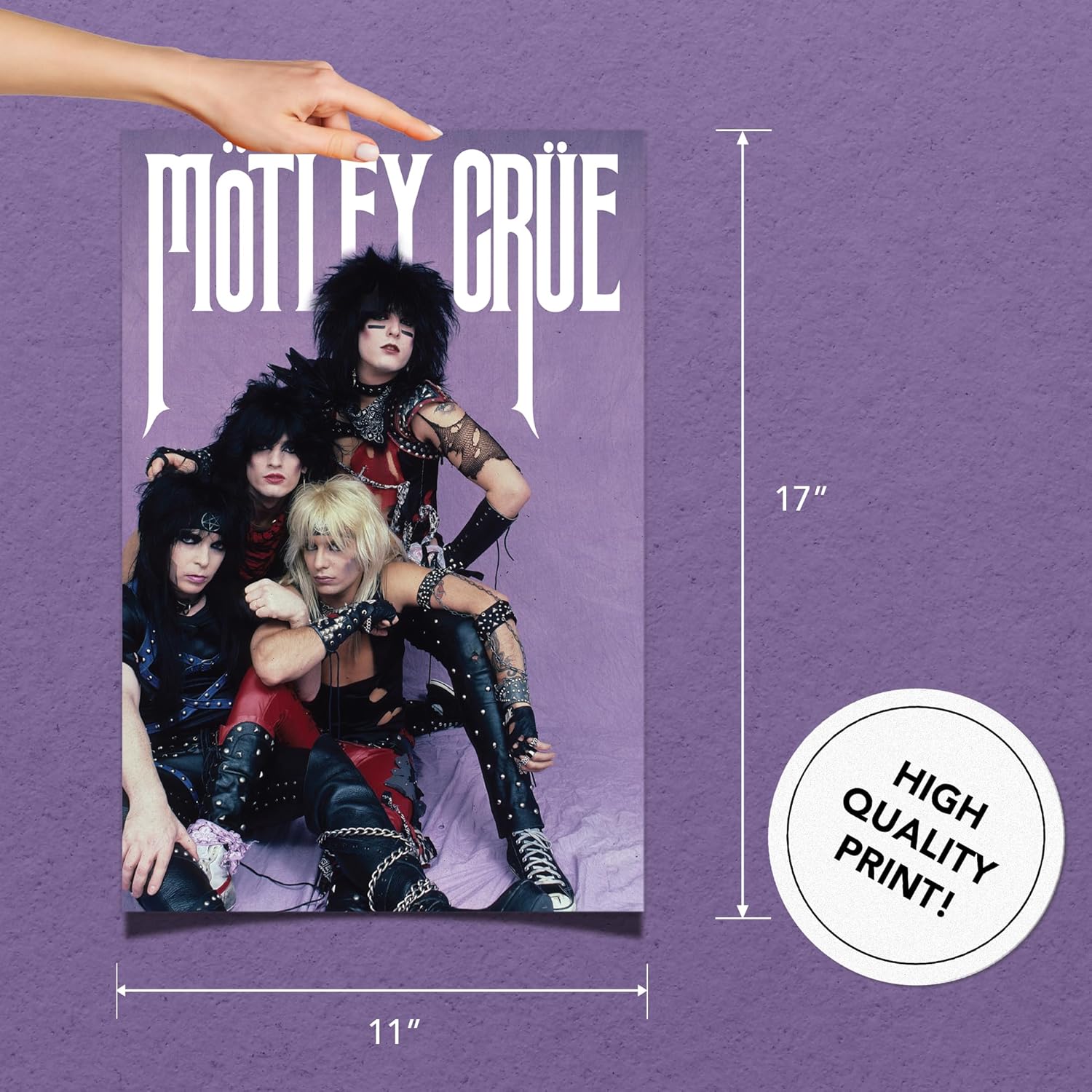 Desert Cactus Motley Crue Poster 11 x 17 Inch Room Office Décor Decoration Official Fan Gear (11x17 inch,Design 11, Paper) - Image 3