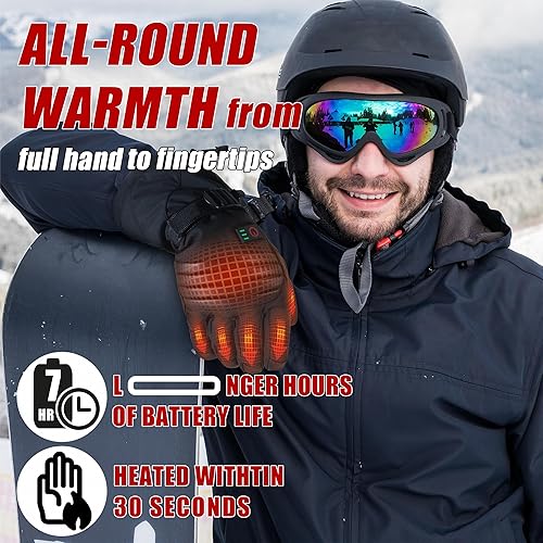 Miniatura 3 de Guantes de trabajo con aislamiento impermeable, guantes térmicos de invierno para hombres y mujeres, compatible con pantalla táctil, guantes de