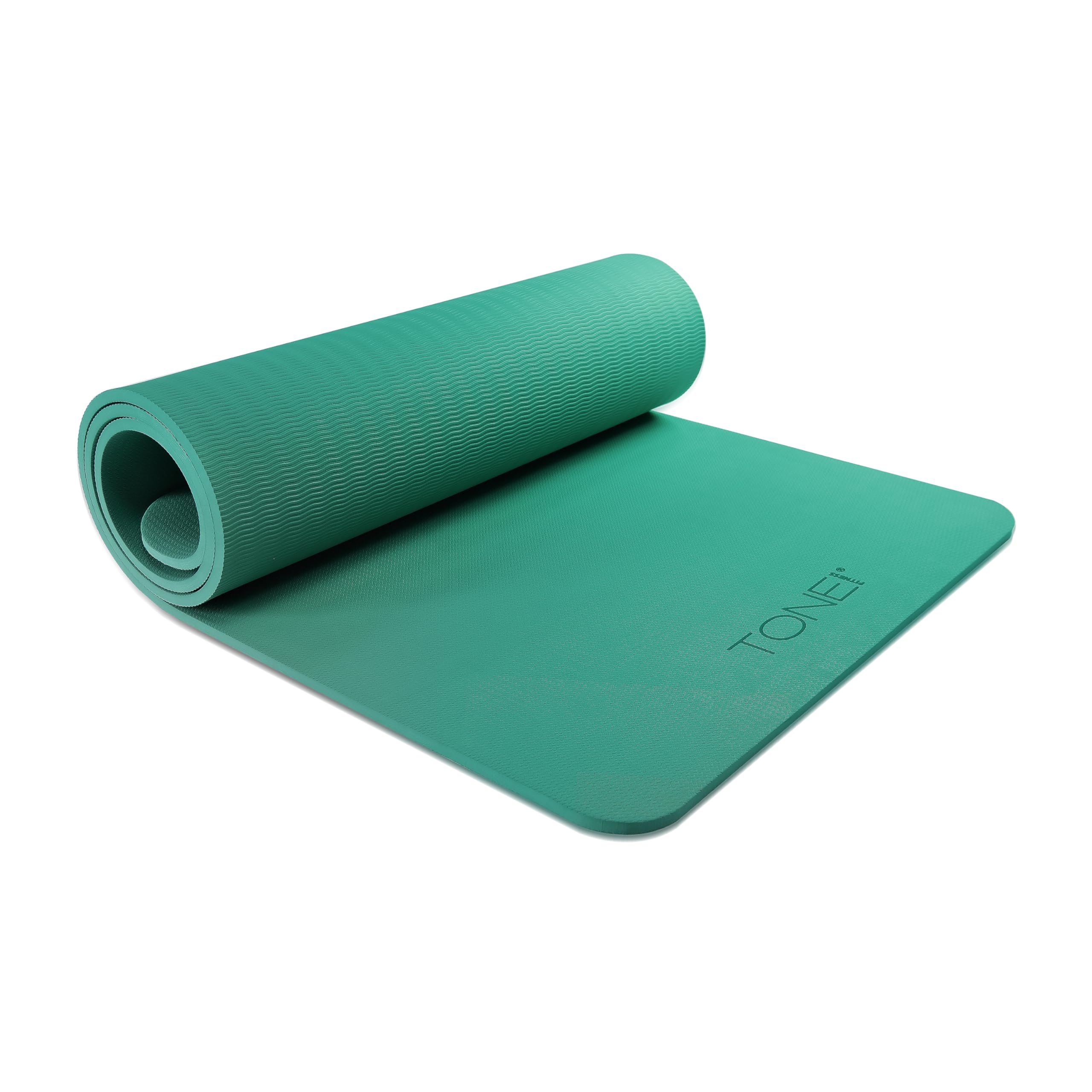 TONE Fitness Hanging Yoga Mat Pilates Mat Exercise Mat for Home Workouts with Carry Strap V Pattern Multiple