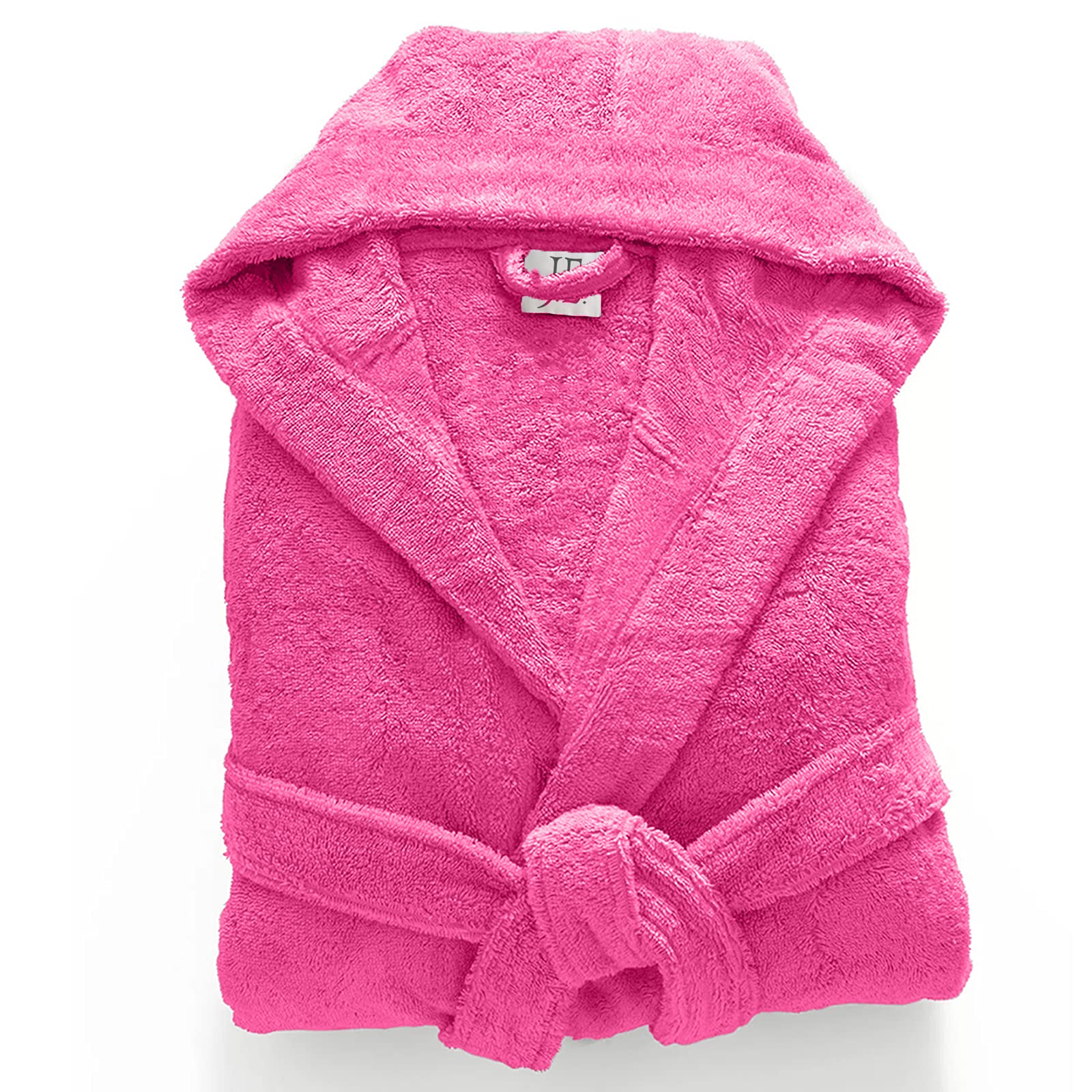 Mens Ladies Unisex Egyptian Cotton Terry Towelling Shawl Collar And Hooded Bathrobe — view 5