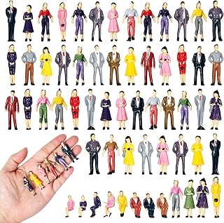 HILKKET Mini Figuren, 30 Stück, H0 1:30