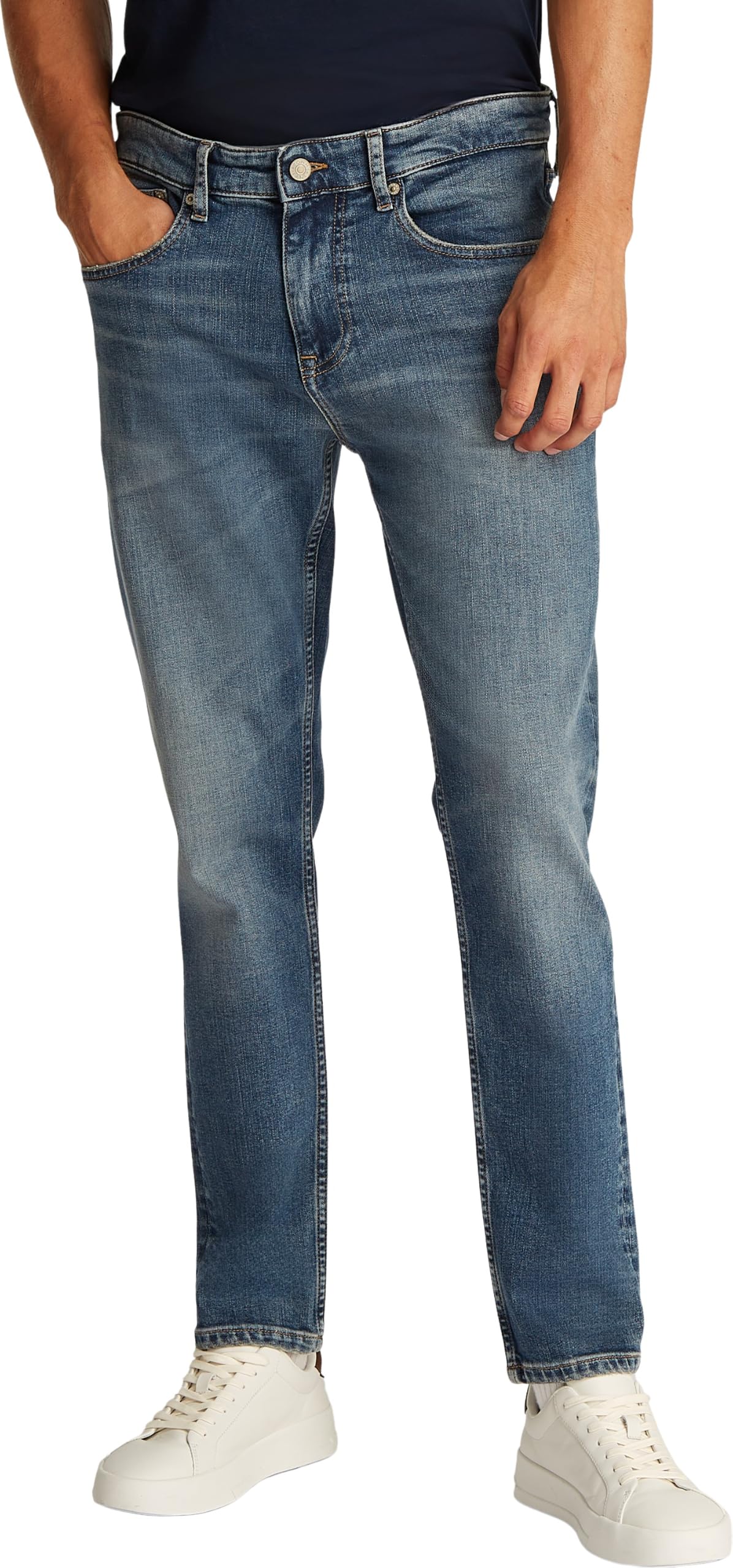 Tommy Jeans Men's Denim (Denim Dark) ’S Austin Slim Tapered Fit Jeans, Blue (Denim Dark), 29W/32L