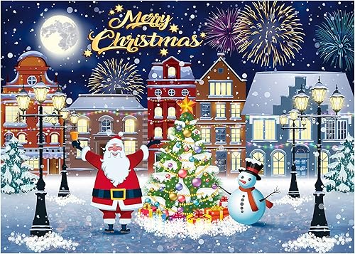 Miniatura 1 de Rompecabezas de Navidad de 1000 piezas para adultos rompecabezas de vista nocturna de calidad HD de 27 x 20 pulgadas cada pieza única juego