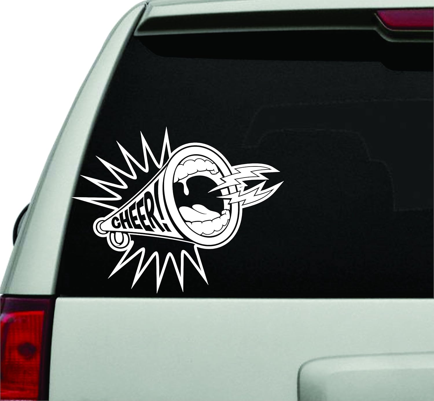 Dabbledown Decals Cheerleading Megaphone White Version