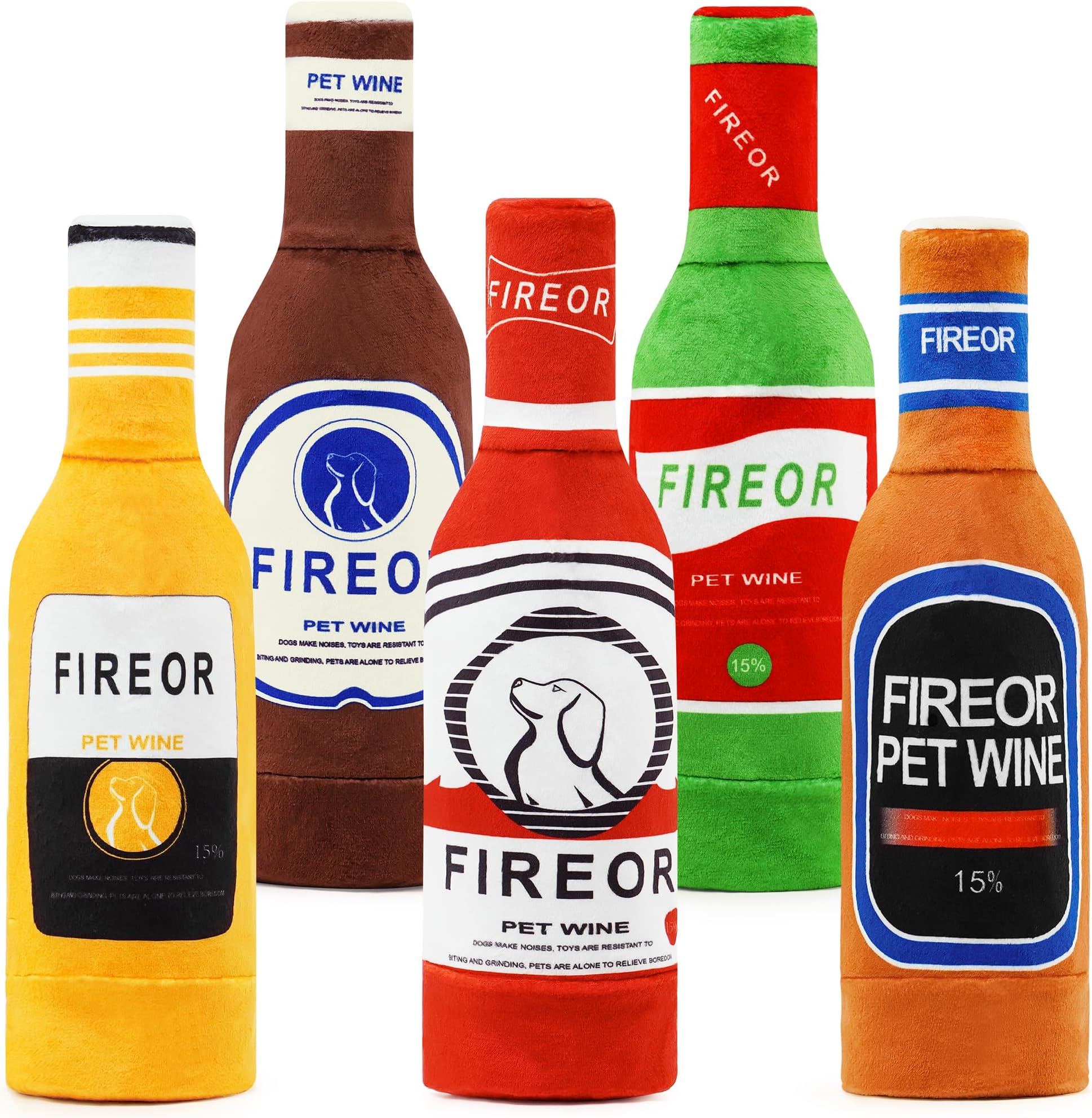 Pet Supplies FIREOR Water Bottle Dog Squeaky Toys, No Stuffing