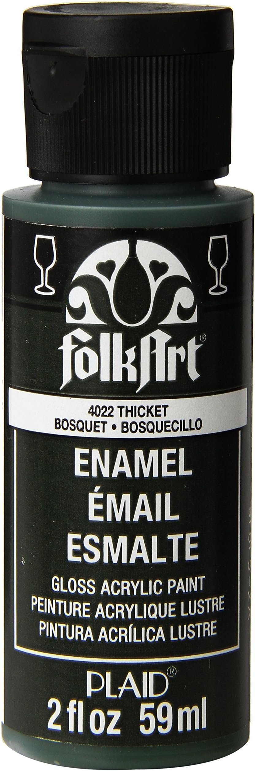 FolkArt Enamel Glass & Ceramic Paint in Assorted Colors (2 oz), 4022, Thicket