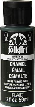 FolkArt Enamel Glass & Ceramic Paint in Assorted Colors 2 oz, 4022, Thicket
