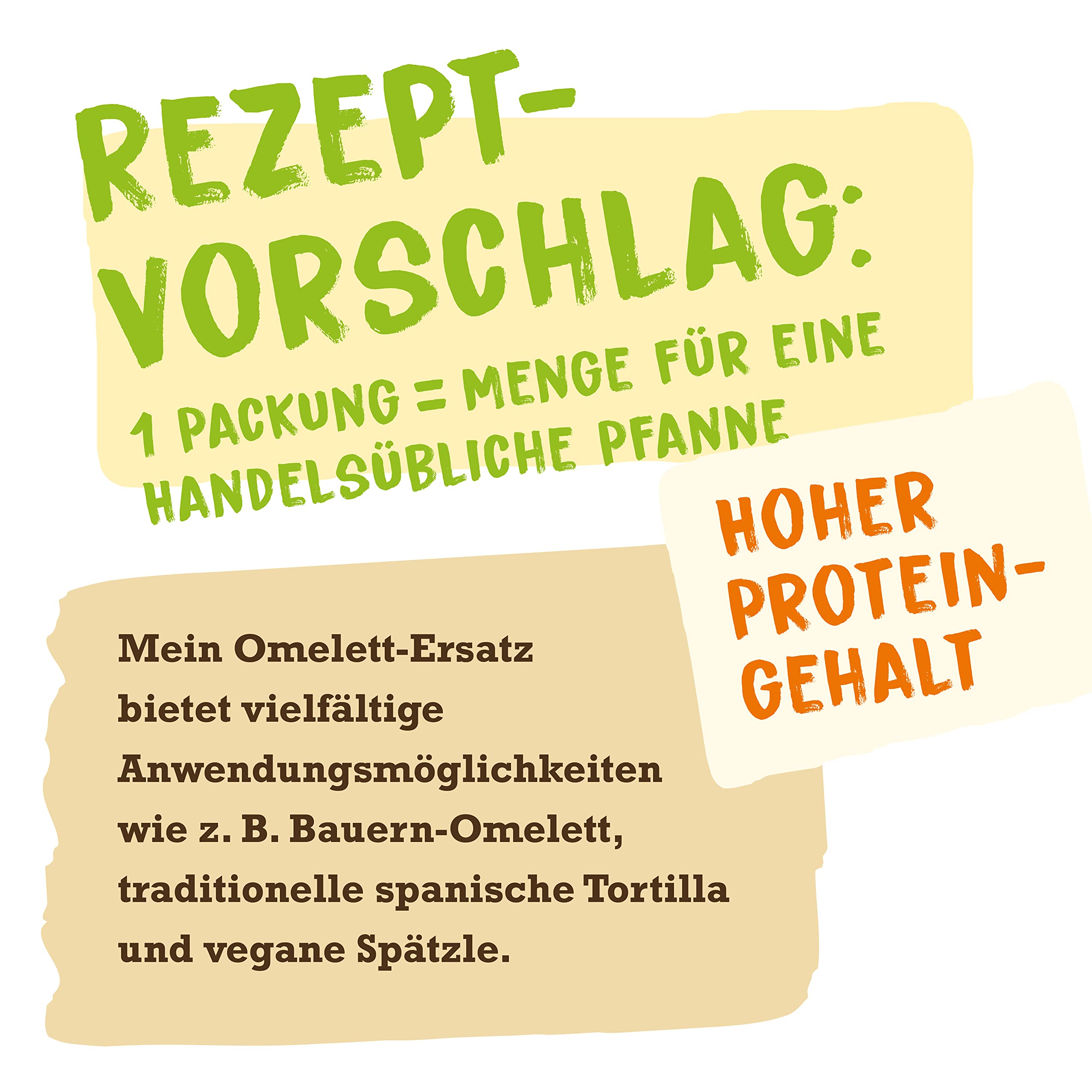 Biovegan Mein Omelett-Ersatz, pflanzlicher Ei Ersatz aus Kichererbsen, ideal für leckere Omeletts oder Spätzle, glutenfrei und vegan, 15 x 43 g (645 g)