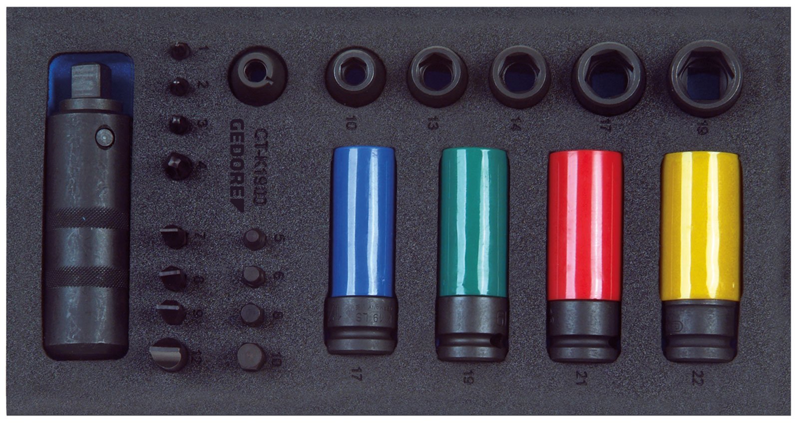 GEDORE 1500 CT1-K 1900 zestaw wykrętaków 1/2" w module Check-Tool