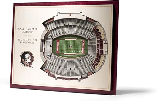 Miniatura 1 de YouTheFan NCAA - Arte de pared de 5 capas con vista al estadio