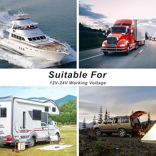 Miniatura 6 de Enchufe de encendedor de cigarrillos de 12 V con interruptor de encendido y apagado, 6 pies, 16 AWG, fusionado, 15 amperios, enchufe macho de