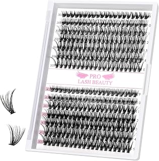 False Eyelashes Individual 280 False Eyelashes 30D+40D Mix Cluster Eyelash Extensions C D Curl 3D Cluster Eye Lashes DIY Home Individual Lashes Bouquet Effect (30+40-D-9-15mix)