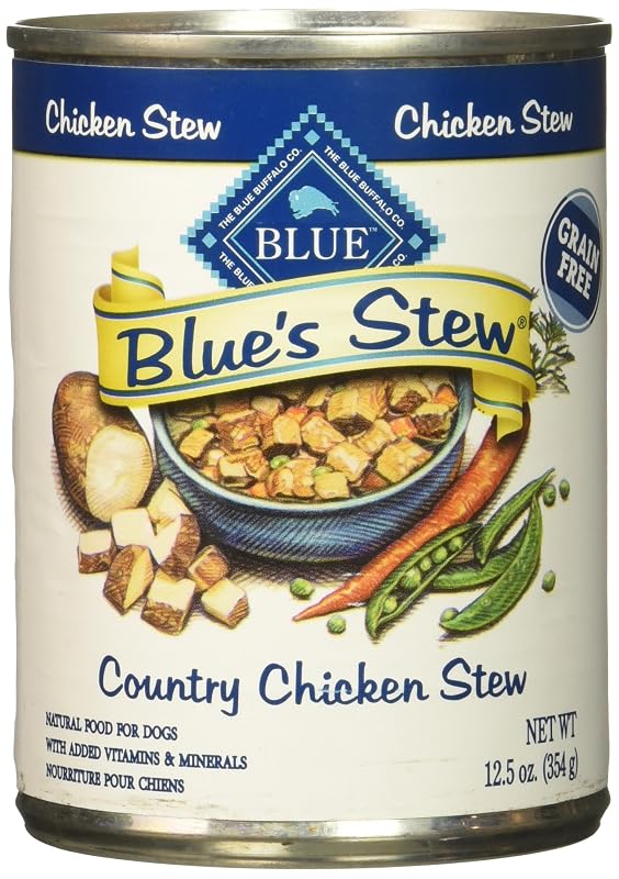 Ração Úmida para Cães Adultos Blue Buffalo Blue's Stew Country Chicken Stew com Frango, Lata de 394 g