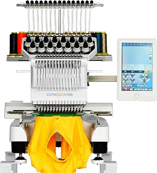 BF-1500 15 Needle Single Head Home Commercial Embroidery Machine | Lightweight and easy to use,14"x8" Embroidery Area,1200SPM Max Speed,10" Touch Screen,3D Hats,Caps,Flat, T-shirt and more
